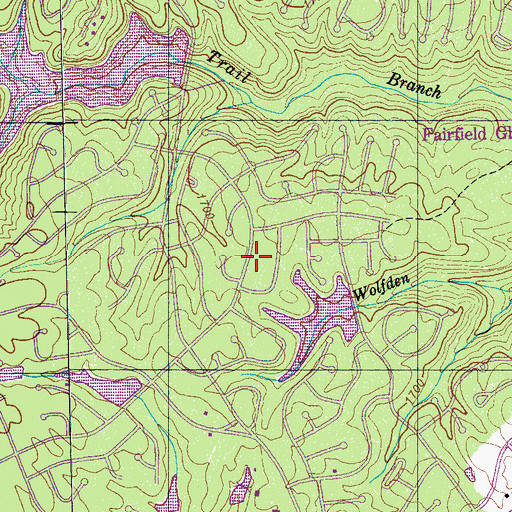 Topographic Map of Malvern Dam, TN
