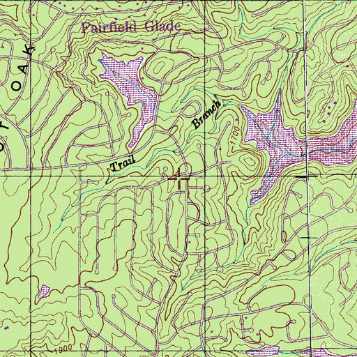 Topographic Map of Sherwood Dam, TN