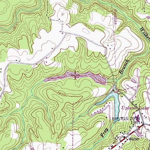 Topographic Map of Lake Alice, TN