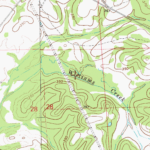 Topographic Map of Old Town Creek Watershed Lake Number Thirty-seven, AL
