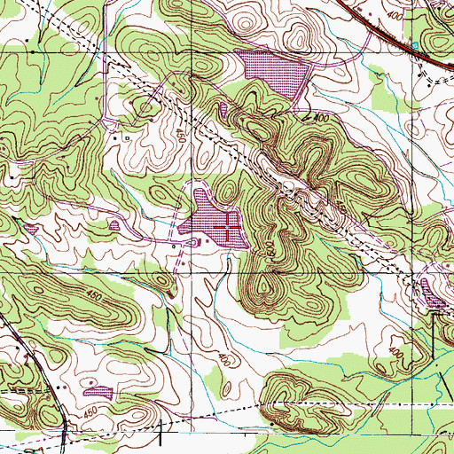 Topographic Map of Butterworth Lake Dam, TN