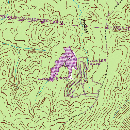 Topographic Map of Good Neighbor Lake Dam, TN