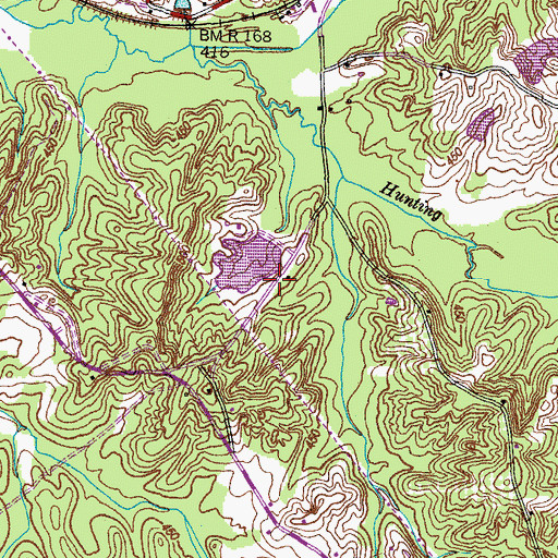 Topographic Map of Cole Lake Dam, TN