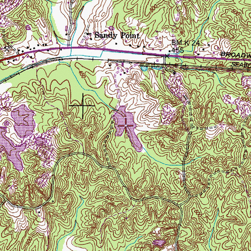 Topographic Map of C H Sullins Lake, TN