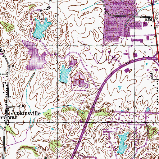 Topographic Map of Pioneer Lake Number One, TN