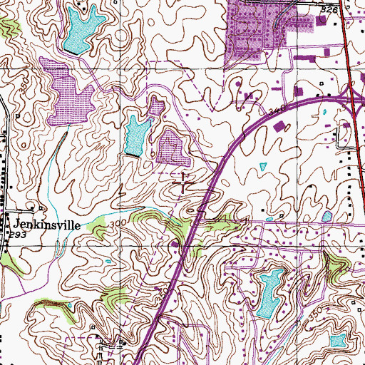 Topographic Map of Pioneer Lake Dam Number One, TN