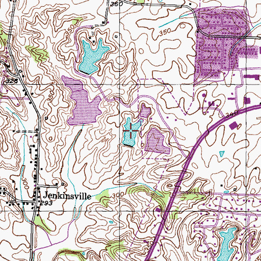 Topographic Map of Pioneer Lake Number Two, TN