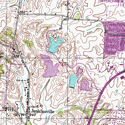 Topographic Map of Pioneer Lake Number Three, TN