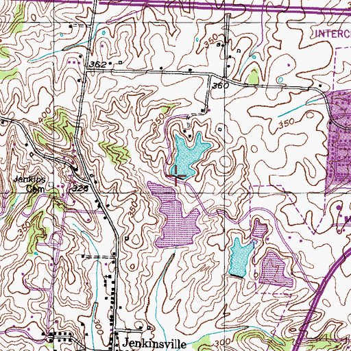 Topographic Map of Pioneer Lake Dam Number Five, TN