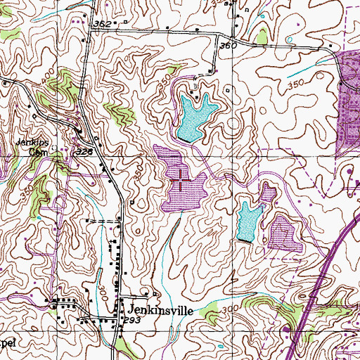 Topographic Map of Pioneer Lake Number Five, TN