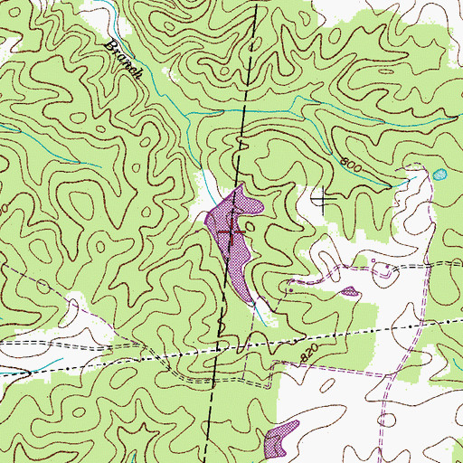 Topographic Map of Simmons Lake, TN