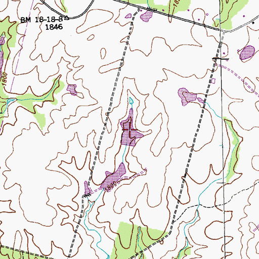 Topographic Map of Tankersley Lake, TN