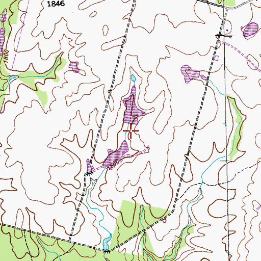 Topographic Map of Tankersley Lake Dam, TN