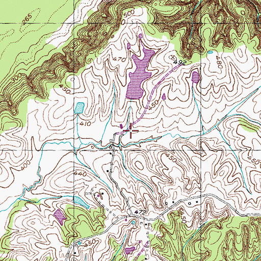 Topographic Map of Rolling Acres Lake Dam, TN
