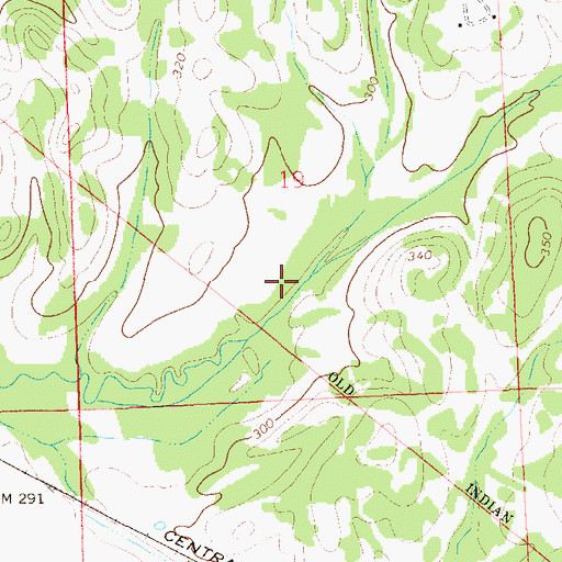 Topographic Map of Old Town Creek Watershed Lake Number Thirty-one, AL