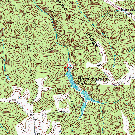 Topographic Map of Hava Lakatu Lake Dam Number One, TN