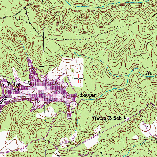 Topographic Map of Pine Ridge Lake Dam, TN