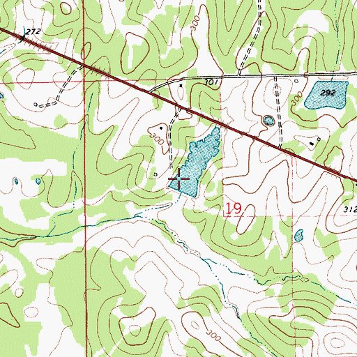 Topographic Map of W C Gray Dam, AL