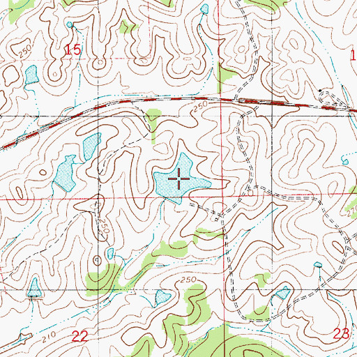 Topographic Map of Grant Lake, AL