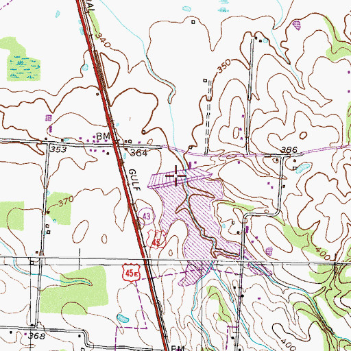 Topographic Map of Mud Creek Watershed Dam Number Seventeen, TN