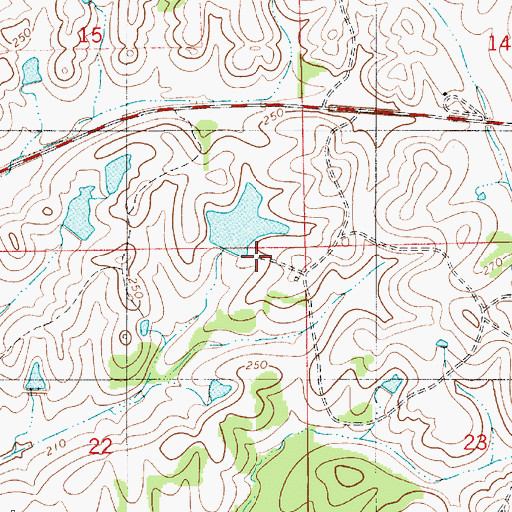 Topographic Map of Grant Dam, AL