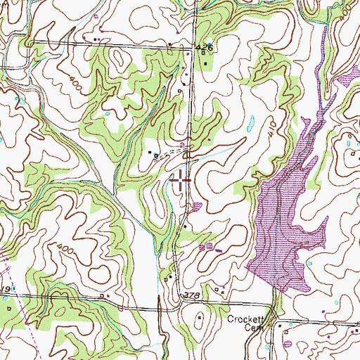 Topographic Map of Randolph Dam, TN