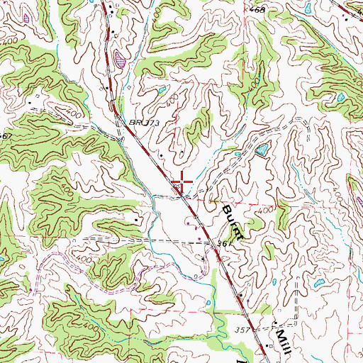 Topographic Map of L E Dellinger Dam, TN