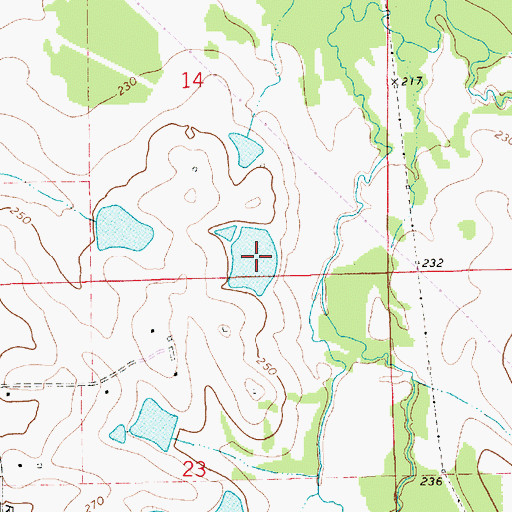 Topographic Map of Vongol Lake Number Two, AL