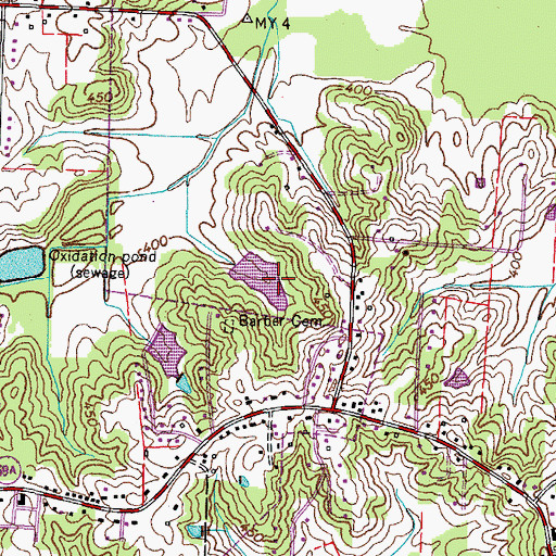 Topographic Map of Taylor Lake, TN