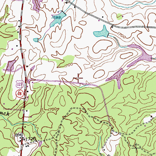 Topographic Map of Mar-Jeanne Lake Dam, TN