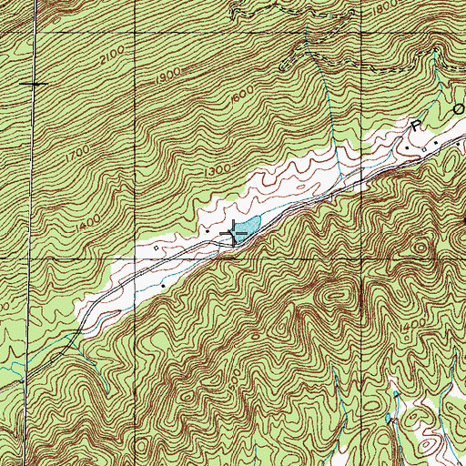 Topographic Map of Wolfe Dam, TN