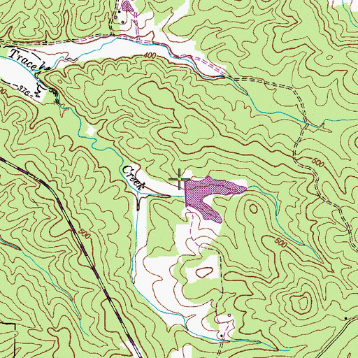 Topographic Map of Dyer Lake Dam, TN