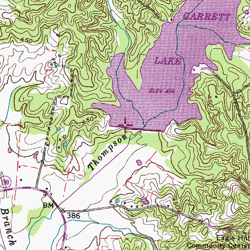 Topographic Map of Thompson Creek Dam Four, TN