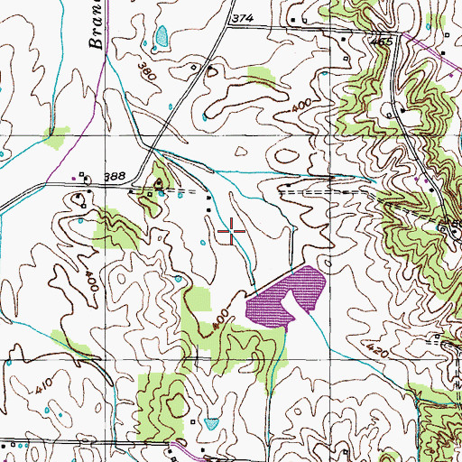 Topographic Map of Cypress Creek Watershed Dam Number Nine, TN
