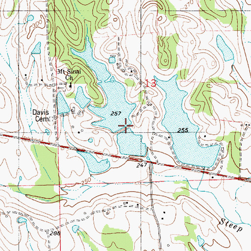 Topographic Map of Wynn and Harrell Number 1 Dam, AL