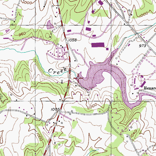 Topographic Map of Livingston City Lake Dam, TN