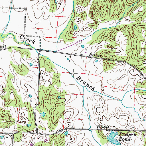 Topographic Map of Cypress Creek Lake Number Six, TN