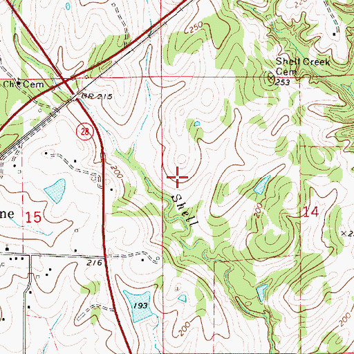 Topographic Map of Joe Harrison Lake, AL