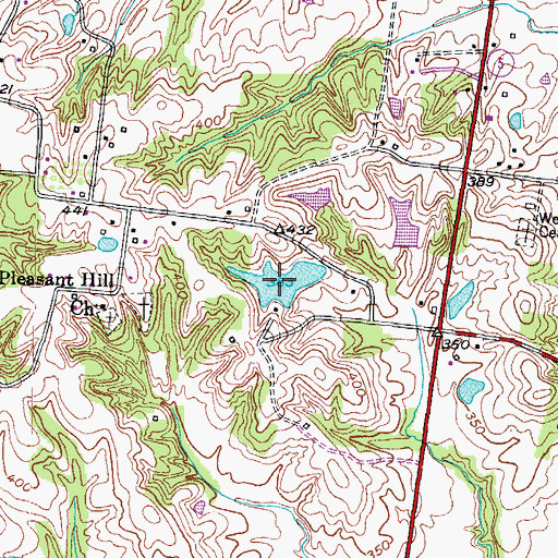 Topographic Map of Botts Lake, TN