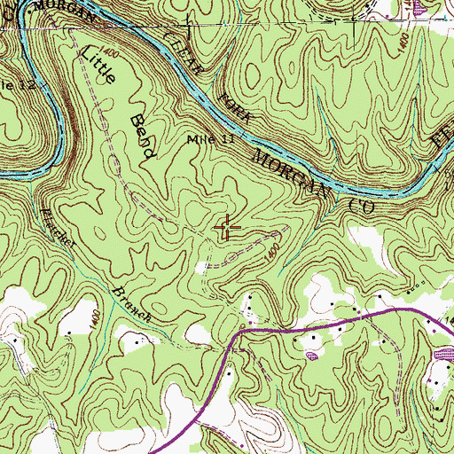 Topographic Map of C and M East Farm Pond, TN