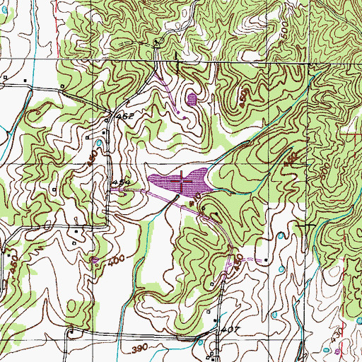 Topographic Map of Cypress Creek Number Five Lake, TN