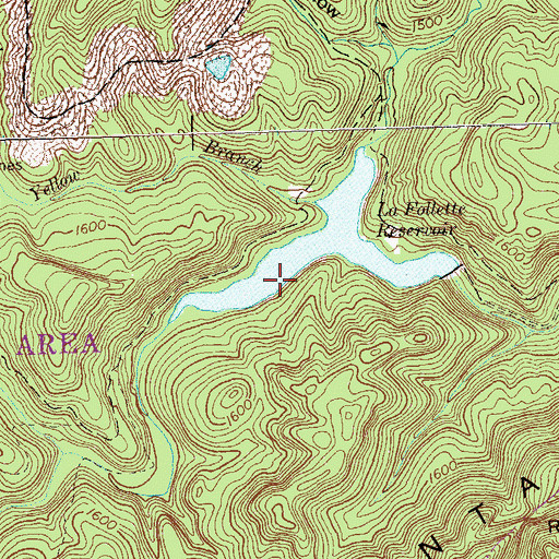 Topographic Map of Eblen-Powell Number Two Dam, TN