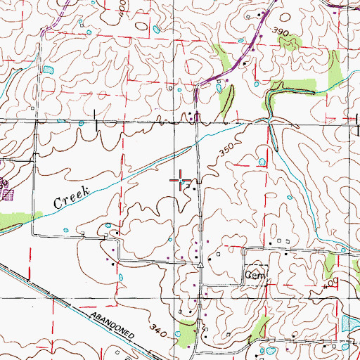 Topographic Map of OFDBA Little Cypress Creek Lake Number, TN