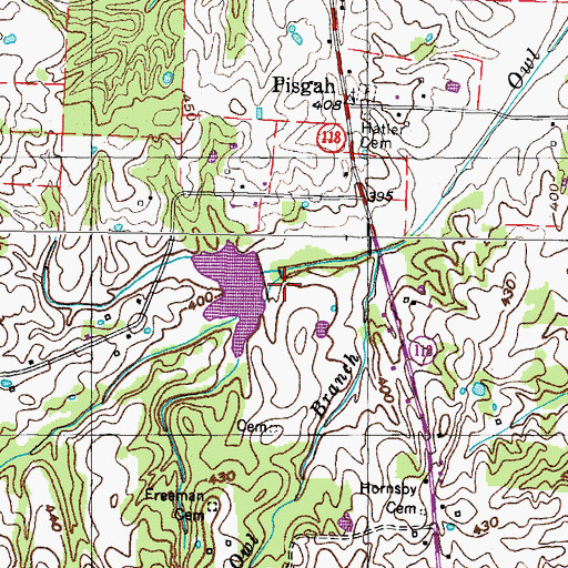 Topographic Map of Cypress Creek Dam Number Twelve, TN