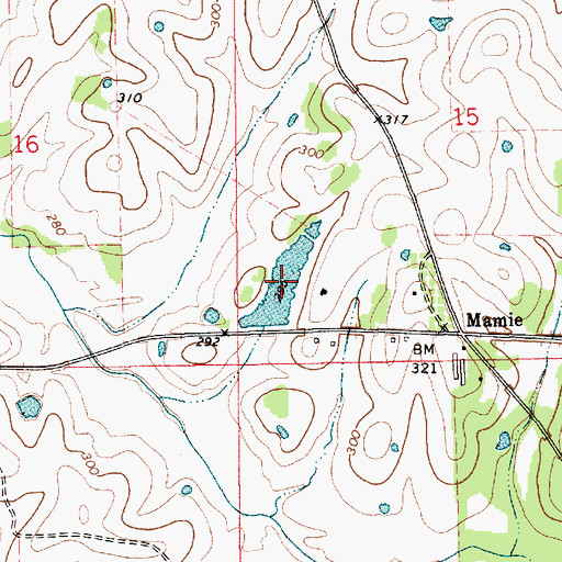 Topographic Map of W R Turnipseed Lake, AL