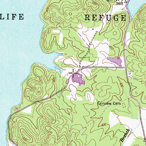 Topographic Map of Farmer Pond Dam, TN