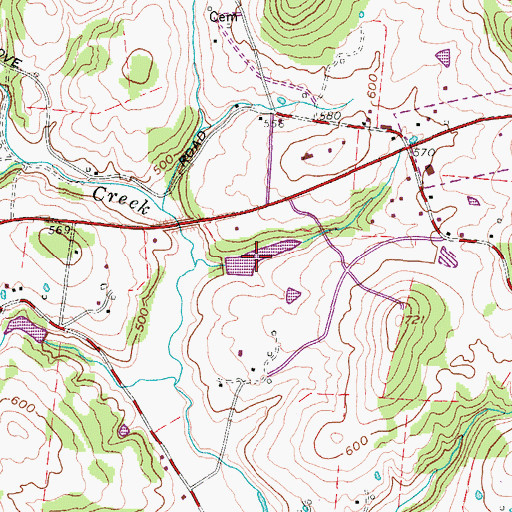 Topographic Map of Kelly Lake, TN