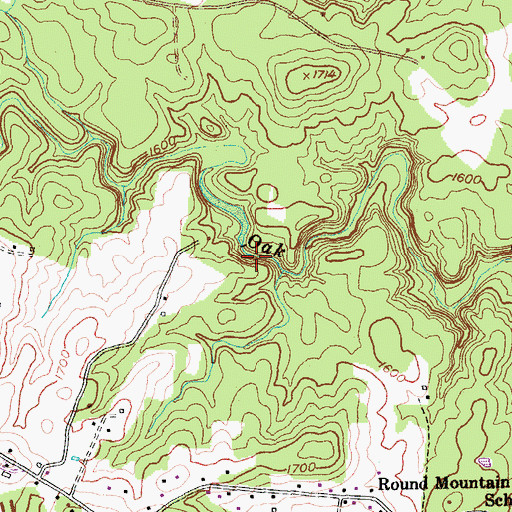 Topographic Map of Old Jamestown Reservoir Dam, TN