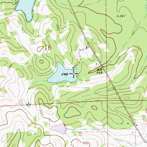 Topographic Map of Wylie Hill Number 2 Dam, AL