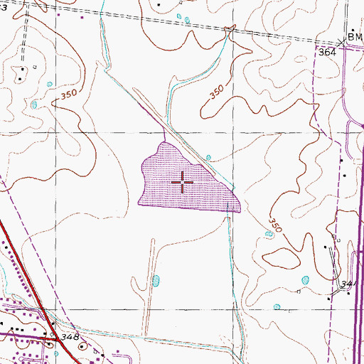Topographic Map of Houser Creek Dam, TN